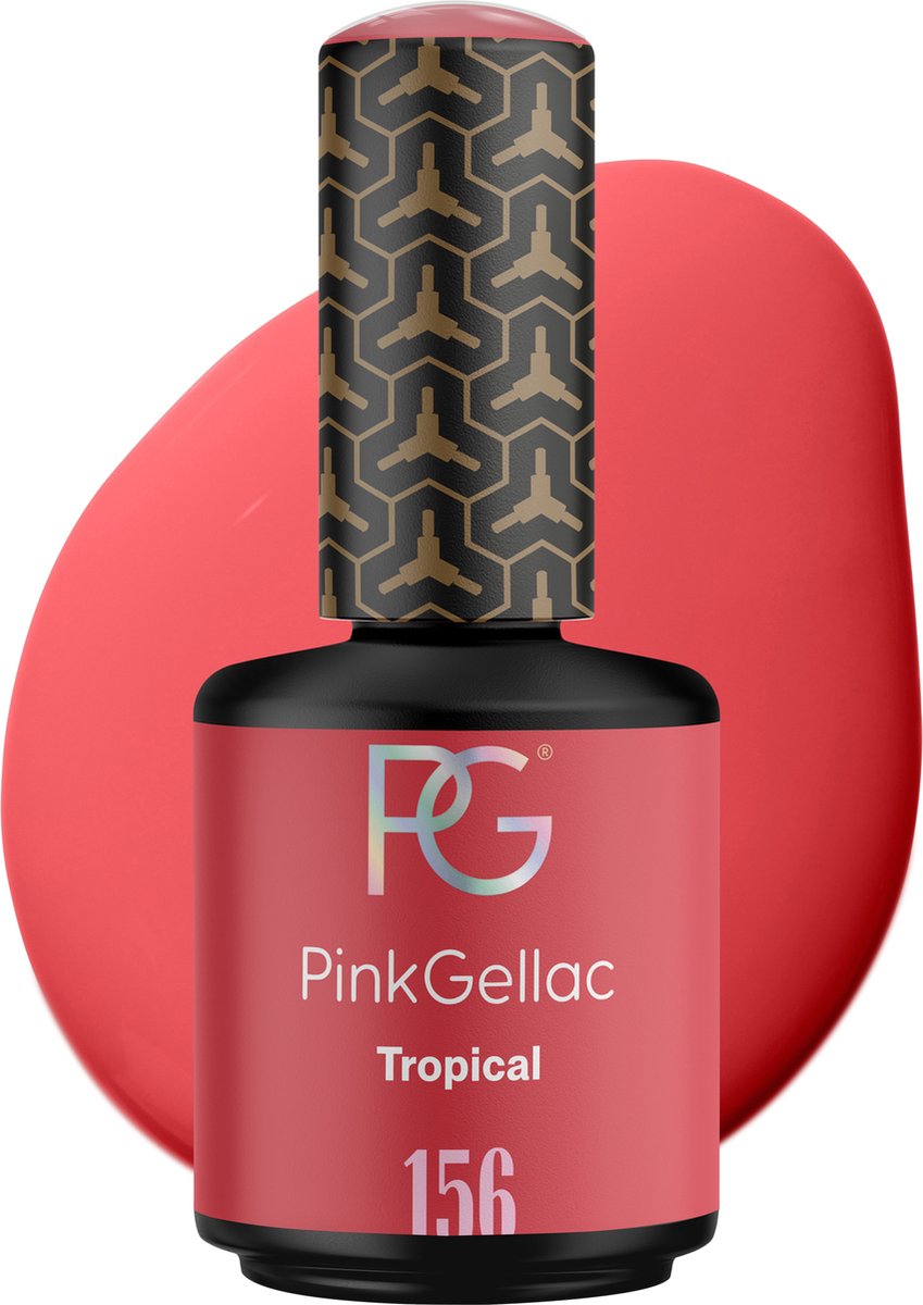 Productfoto van Pink Gellac Gellak - 156 Tropical 15ml - Roze Gel Nagellak - Gellac - Gel Nagels Producten