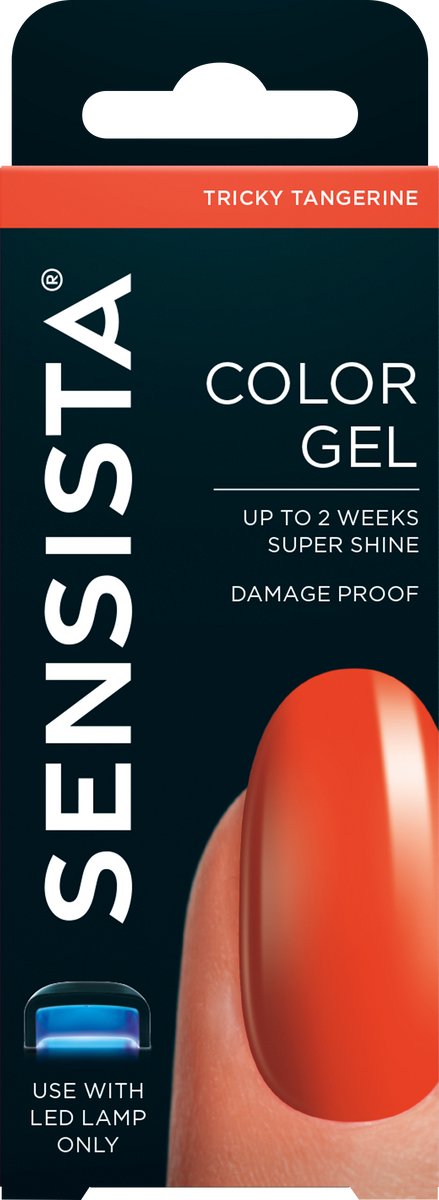 Productfoto van Sensista Color Gel - Tricky Trangerine - Gellak - Rood - Oranje - 7.5ML - Gel nagellak voor LED Lamp