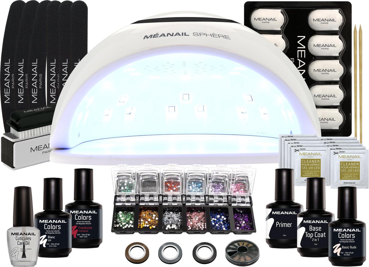 Gellak MEANAIL® KIT deluxe UV/Led lamp 48 watt 3 kleuren