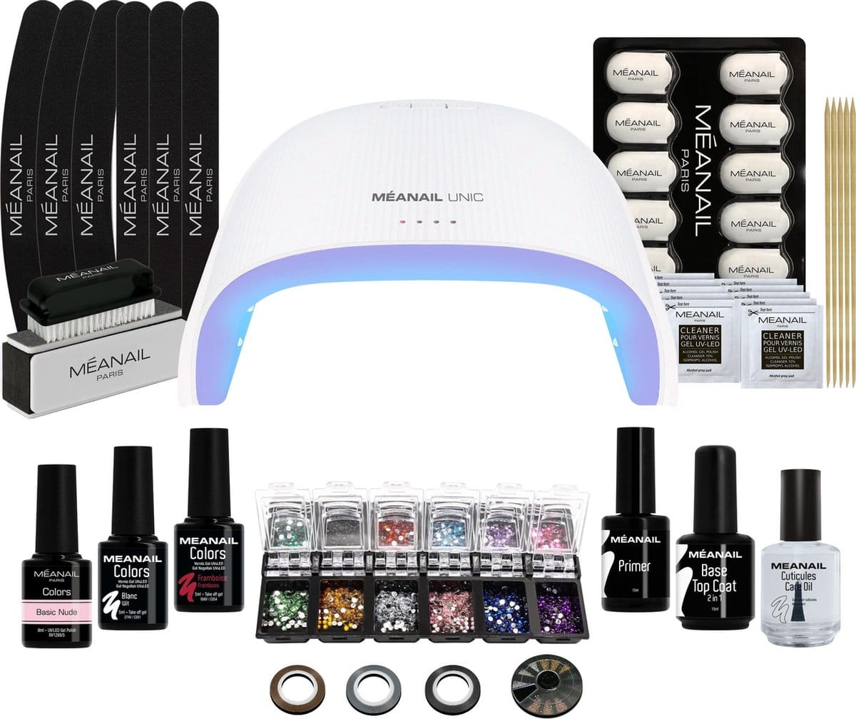 Gellak MEANAIL® KIT deluxe UV/Led lamp 48 watt 3 kleuren gelnagellak Alles over gelnagels