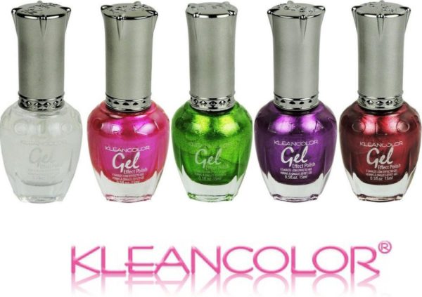 Gellak starterskit, gel nagellak zonder lamp, Metallic set, Kleancolor