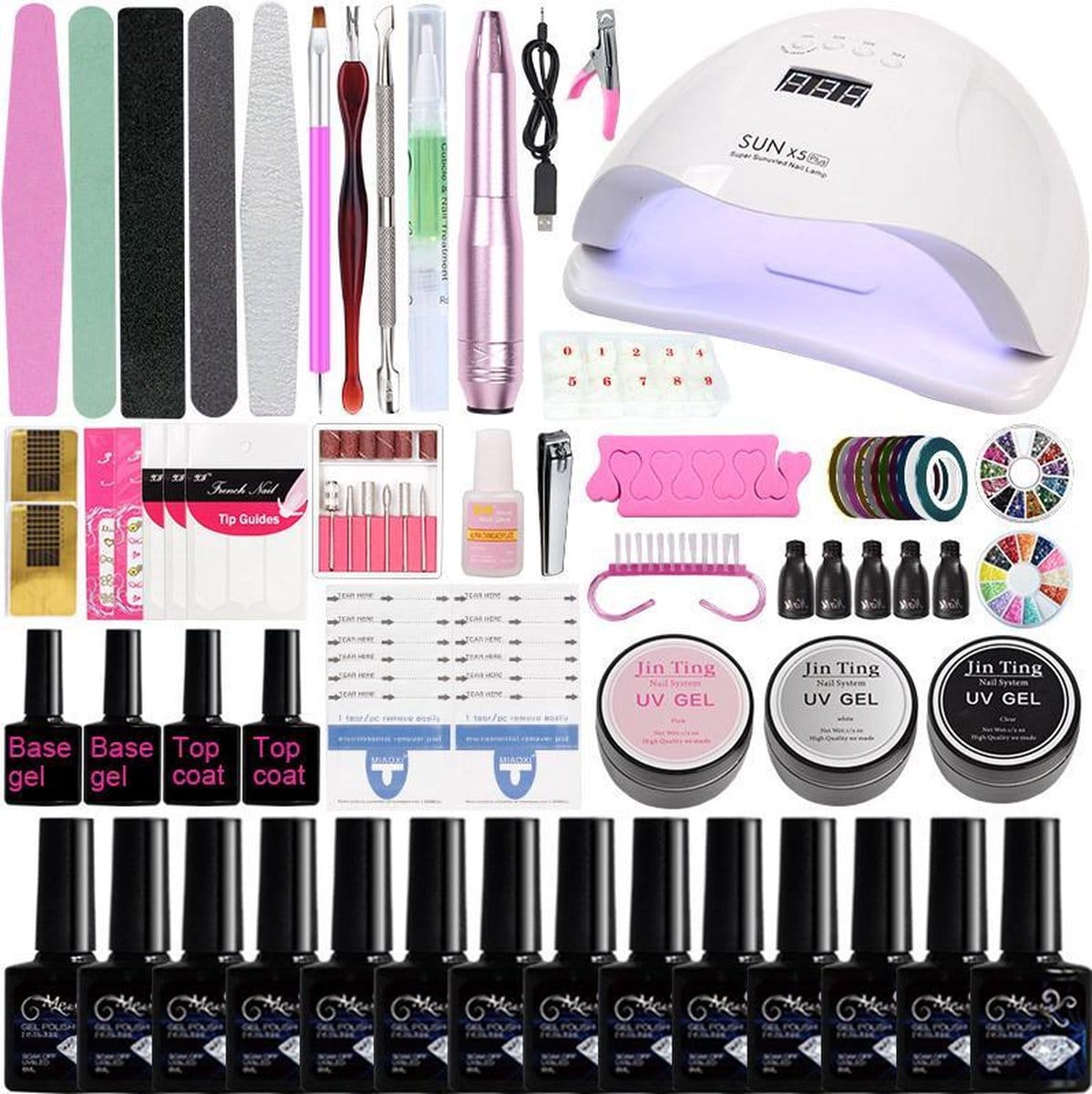 Gellak starterspakket Complete gellak kit met UV lamp 13 kleuren