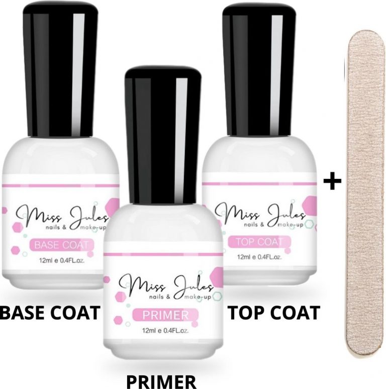 Miss Jules® Base & Top Coat & Primer 36 ml Gellak Goede aanhechting