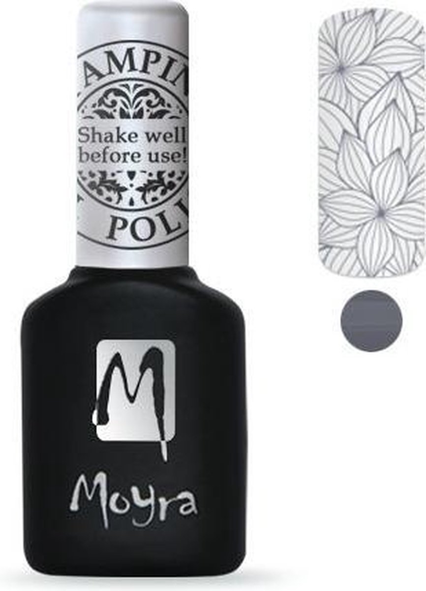 Moyra Stamping Gel Polish 10ml SGP02 GREY Alles over gelnagels
